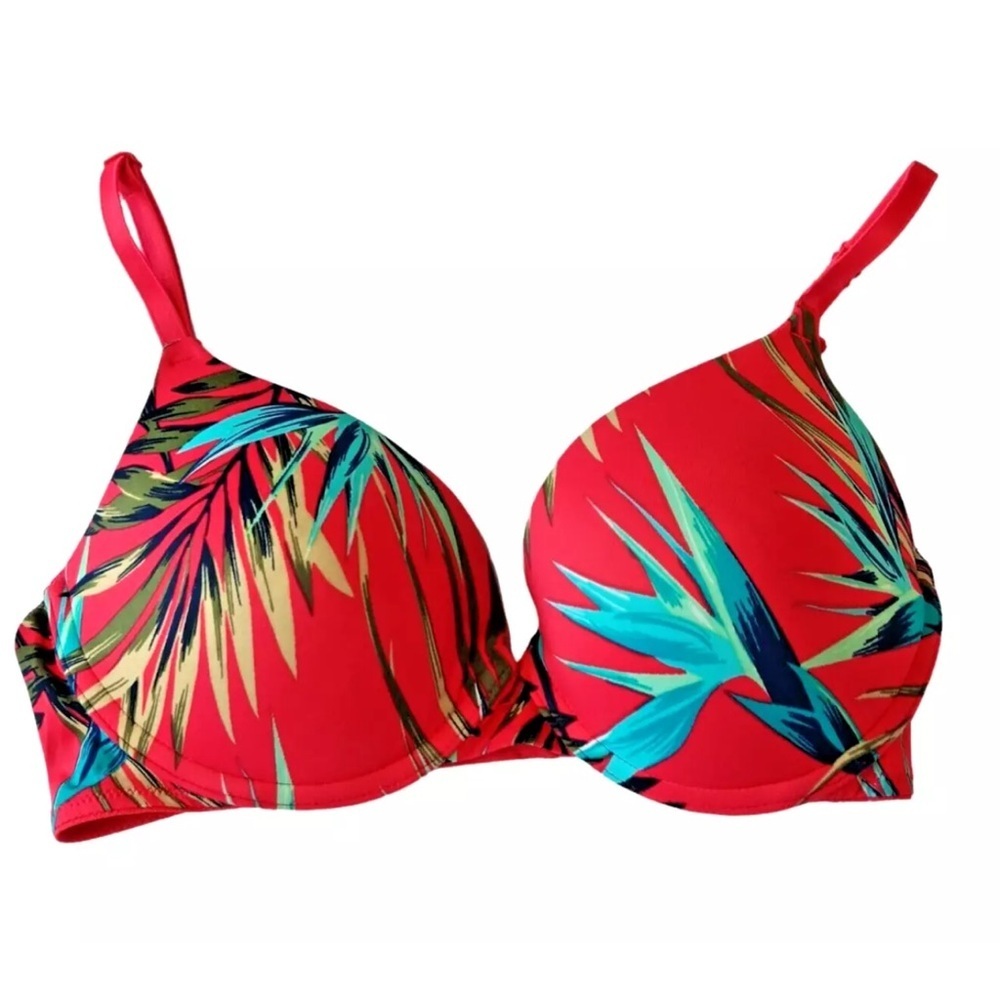 Women’s Victoria’s Secret PINK Push-Up Underwire Tropical Print Bra Size 32DD